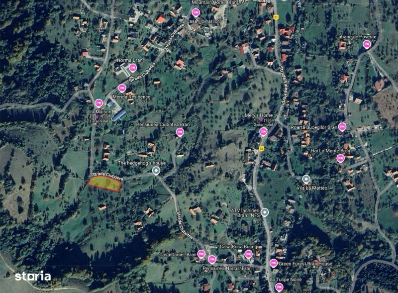 BRAN Moieciu Teren-2,000 mp- Pozitie superba