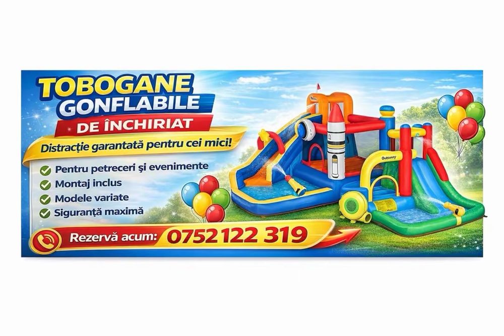 Tobogane gonflabile de inchiriat