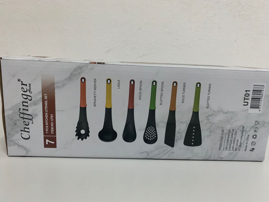 Set Ustensile Bucătărie Cheffinger 7 piese cu suport