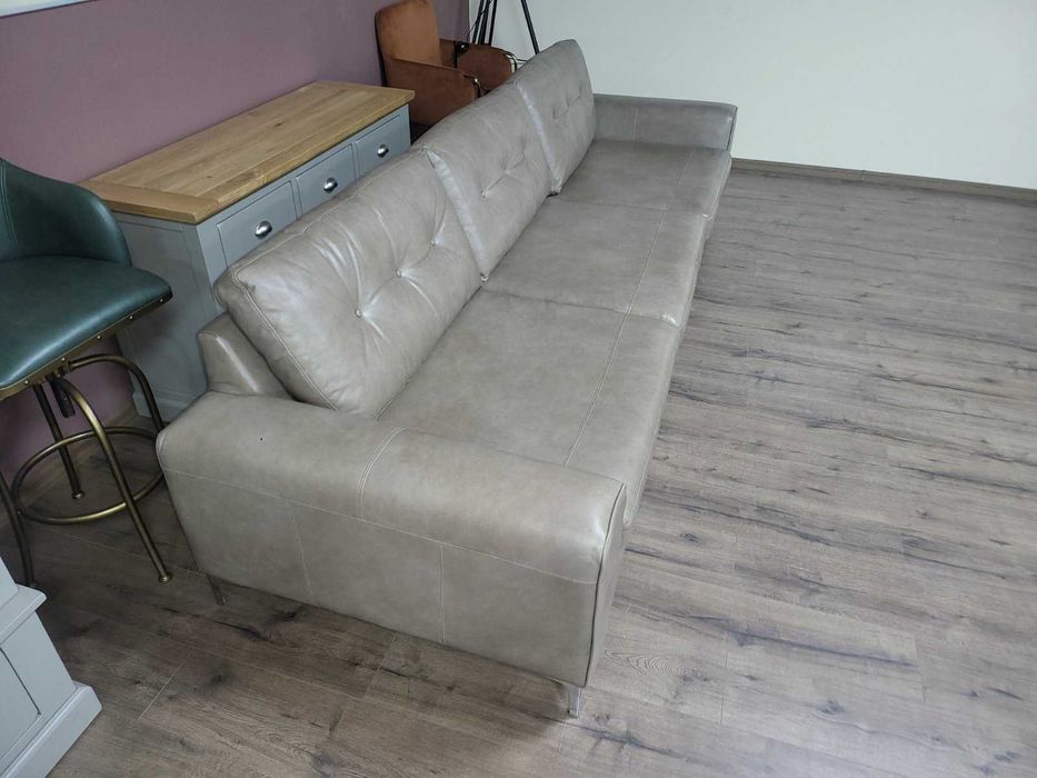 Бежов кожен диван четворка - 100 % естествена кожа