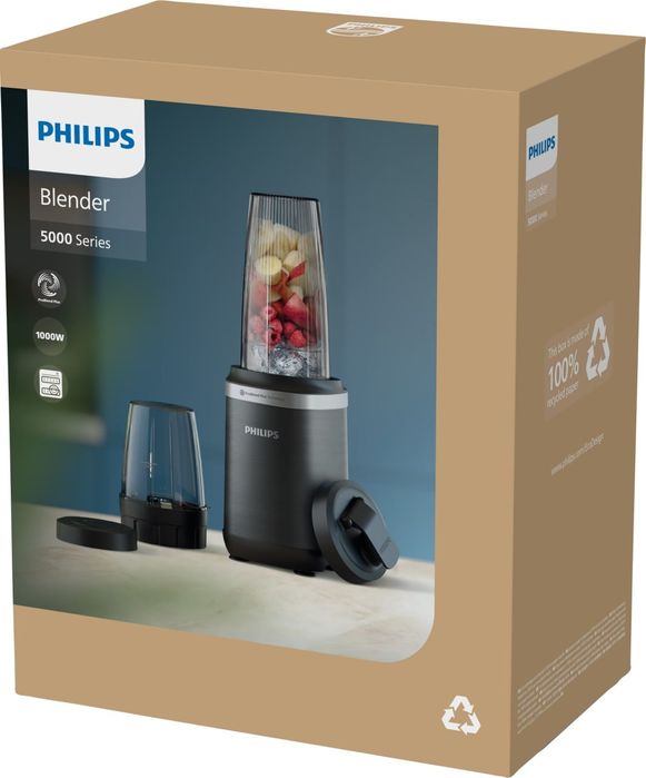 Блендер Philips серии 5000 — 1000 Вт, лезвия Pro Blend Plus, измельчае