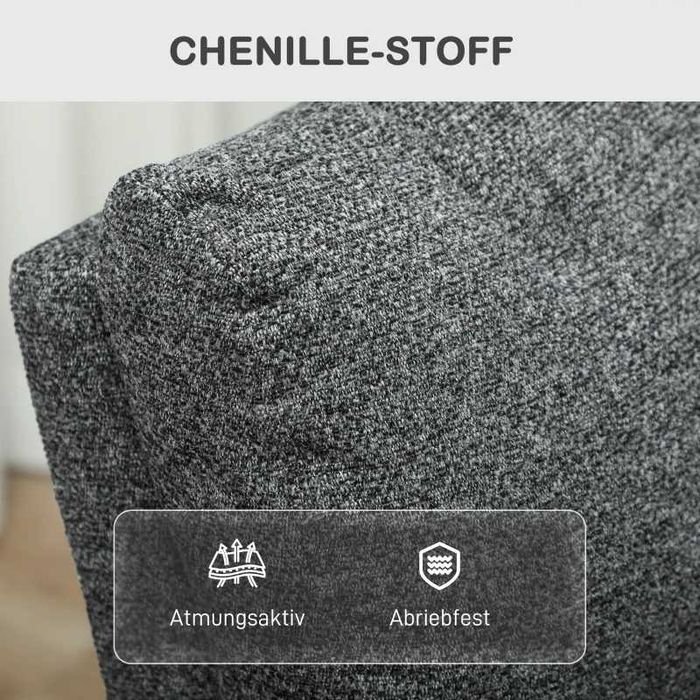 HOMCOM Реклайнер, Регулируем кресло с регулируема поставка за крака