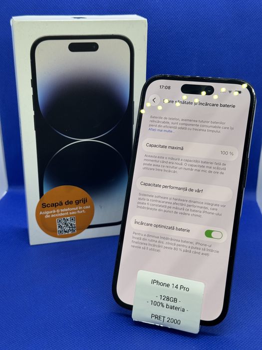 OFERTA!! Iphone 14 Pro, 128GB, 100% bateria
