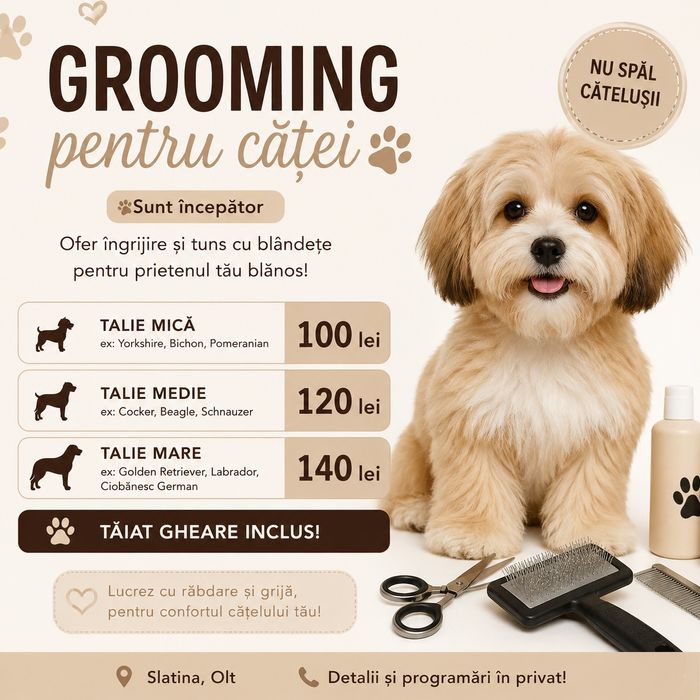 Tuns caini, Tuns canin, Grooming,