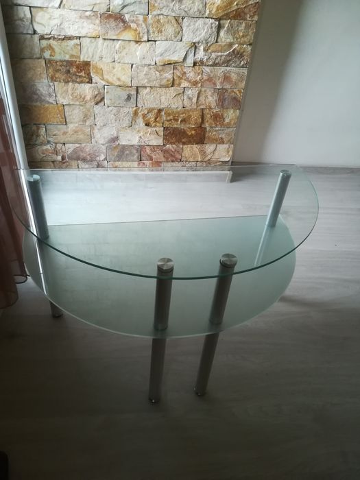 Стъклена холна маса 90см.