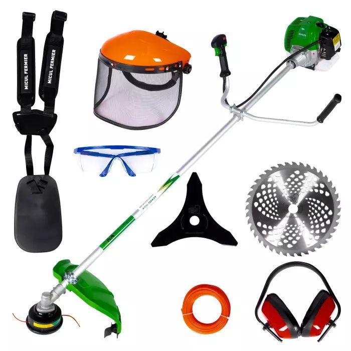 Motocoasa Micul Fermier MF-712 (GF 0915) , benzina,, 4,6 CP + 8 Accesorii Suplimentare