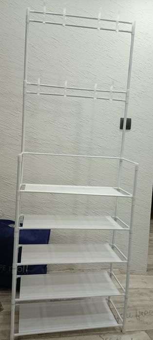 5 етажен - стелаж  за обувки и палта.