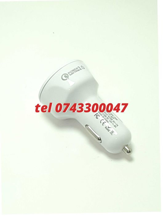 Incarcator Universal Masina Auto 4 Porturi Bricheta Usb Qc Fastcharge