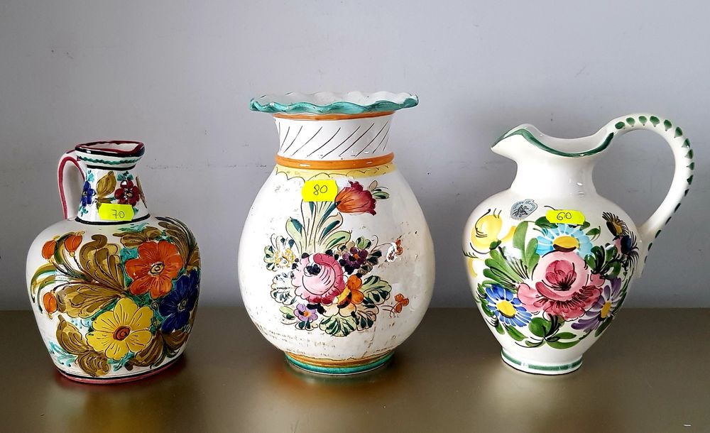 Vaze/carafe vechi, din ceramică italiană
