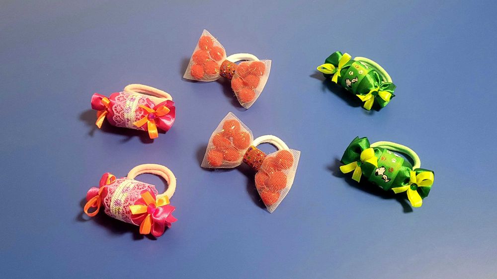 Детские резиночки пара 600тг. заколки пара 700тг.