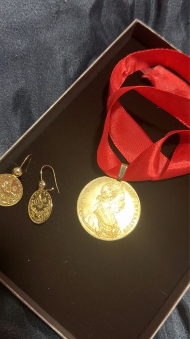 Salba si cercei placati cu aur de 24k