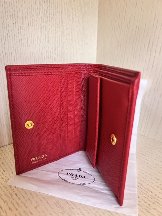 Кошелек Prada Saffiano Small Wallet Fuoco