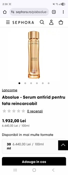 Lancome Absolute Ser Anti-Imbatranire - nou, sigilat