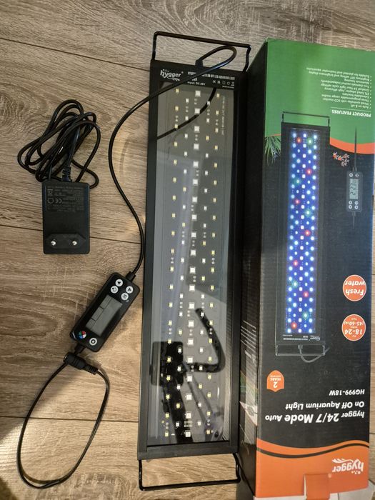 Lampa acvariu LED Hygger 999, 18W, full spectrum, 42-44 cm