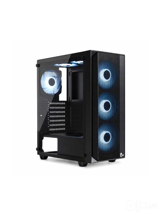 Корпус AVT / GAMING E1 GLASS / Черный / Mid Tower (ATX /