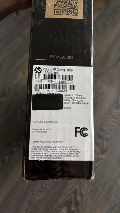 Victus HP Gaming Laptop 15-fa0033dx