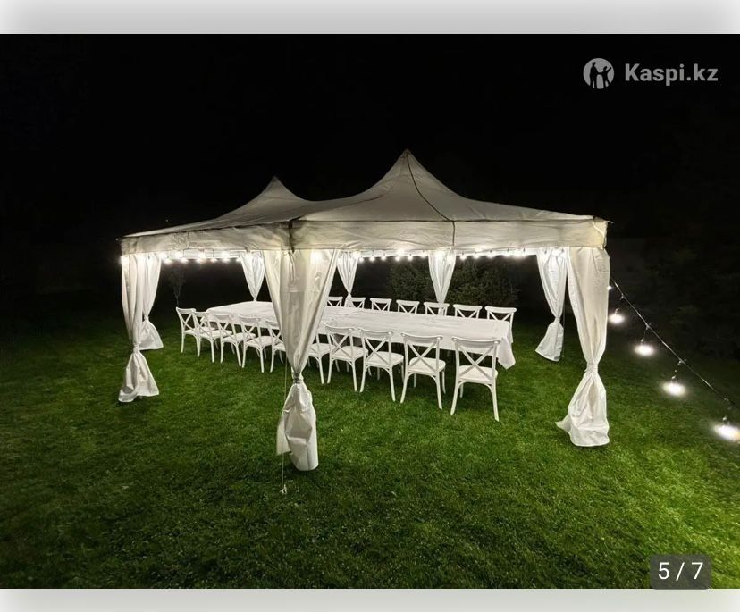 Прокат шатров, посуды, столов,стульев