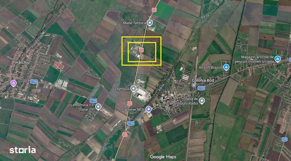 Teren Industrial Brasov - Halchiu cu deschidere la DN 13