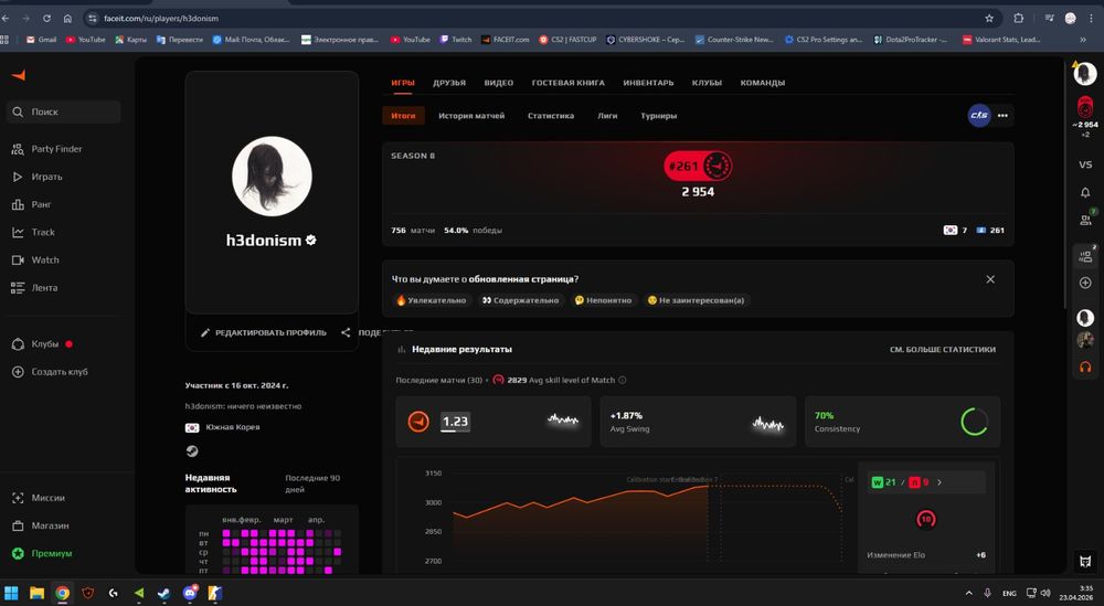 Faceit acc 3000 elo