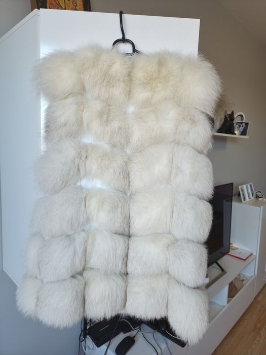 Елек от естествен косъм лисица