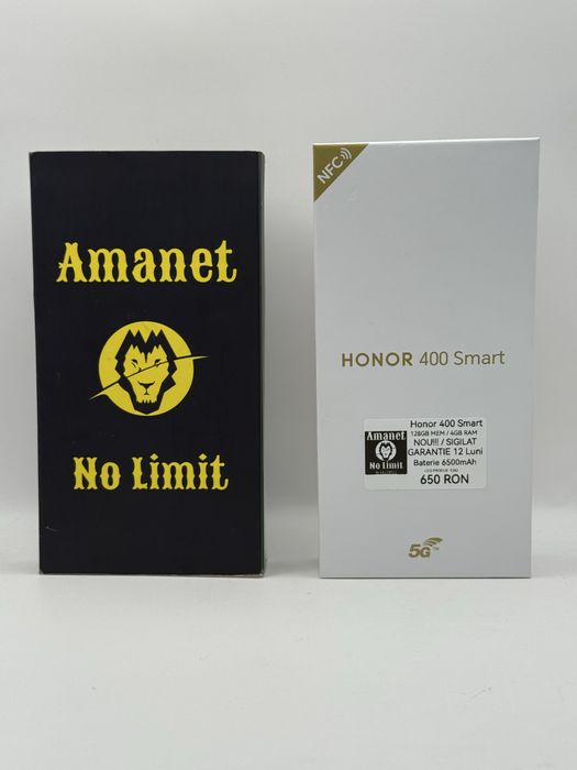 Honor 400 Smart Velvet Black 128GB /4GB Nou  Sigilat Garantie 12 Luni.