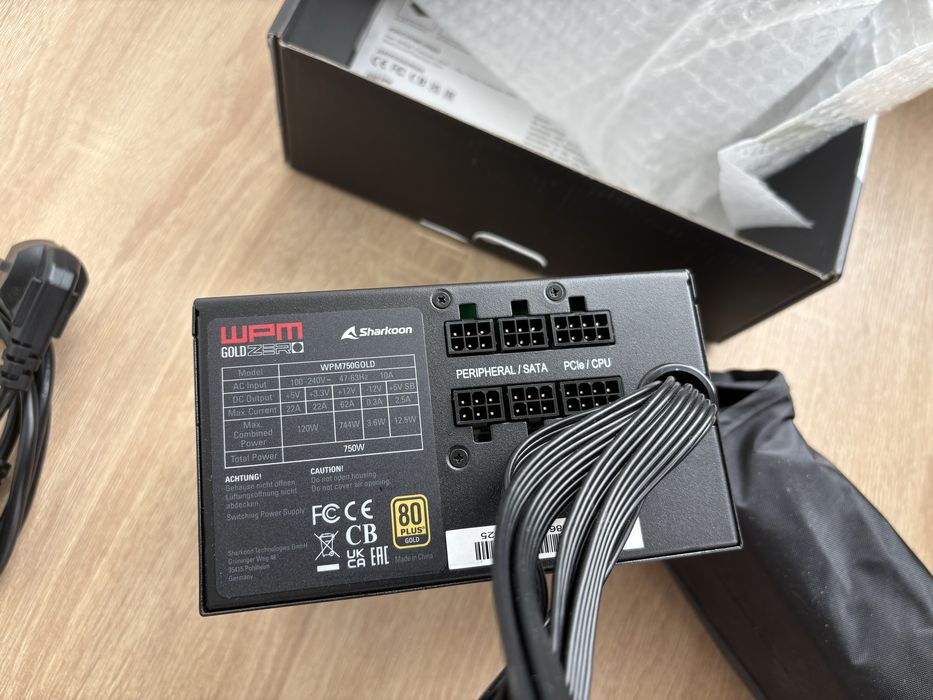 Sursa PC Sharkoon PSU ATX WPM Gold ZERO 750W