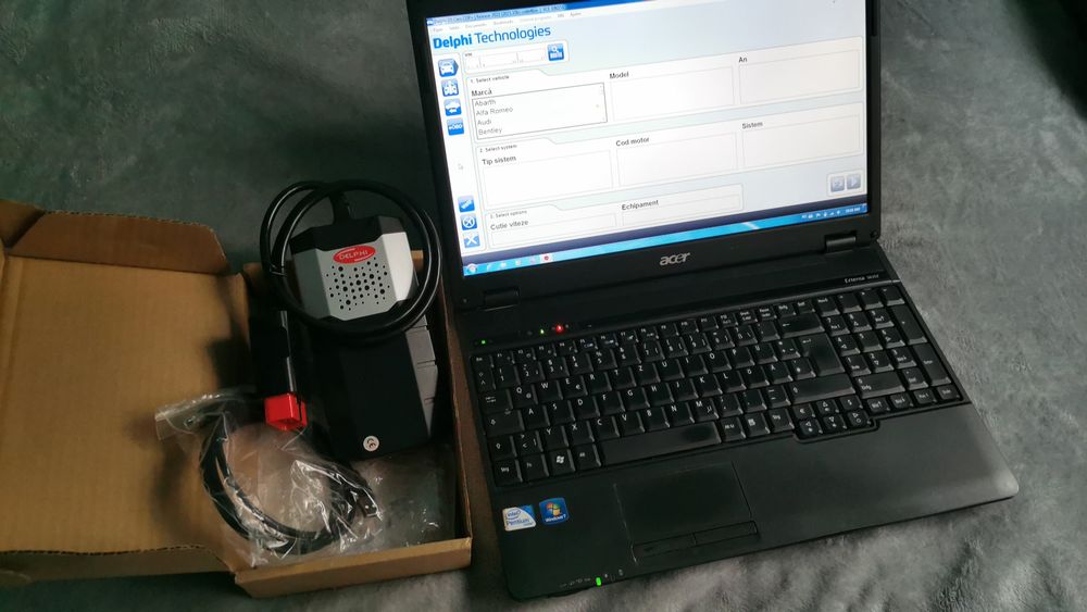 Laptop Acer Extensa5635 cu interfață nouă Delphi DS150e cu programe