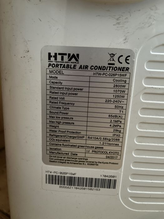 Aer conditionat portabil HTW 9000BTU