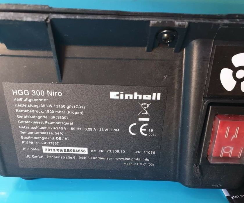 Generator de caldura Einhell HGG 300 Niro