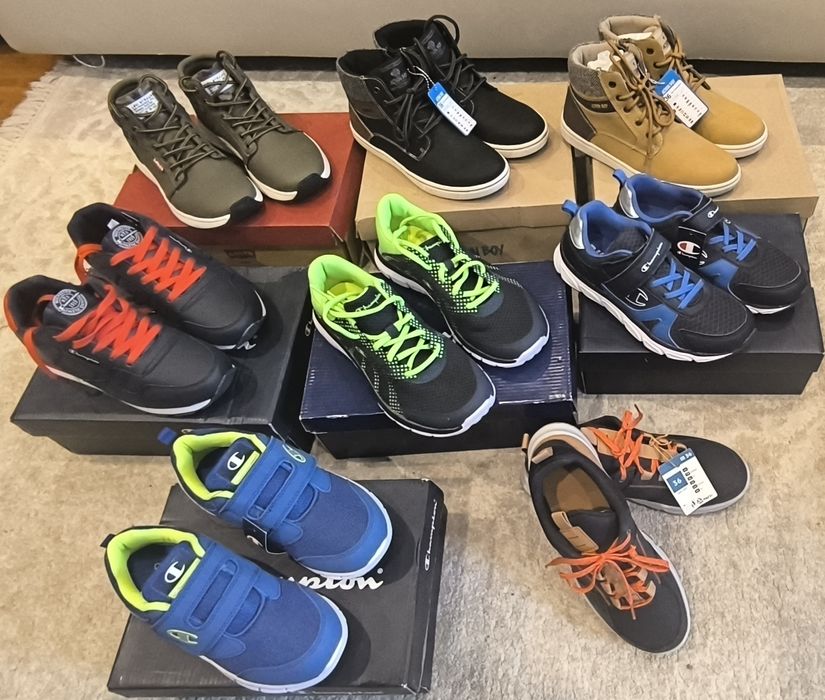 Детски нови маратонки, спортни обувки и планински обувки с етикет