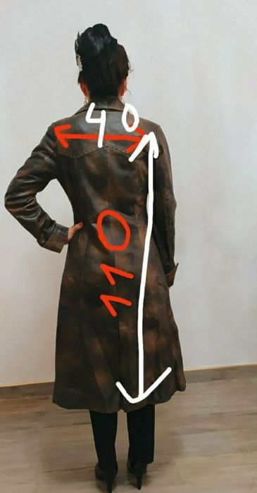 Натуральный кожаный плащ 200сум