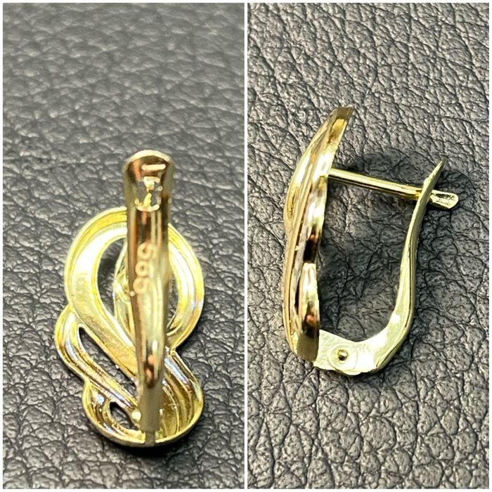Златни обеци  ЧИСТО НОВИ 14 карата 585 zlatni obeci zlaten gold