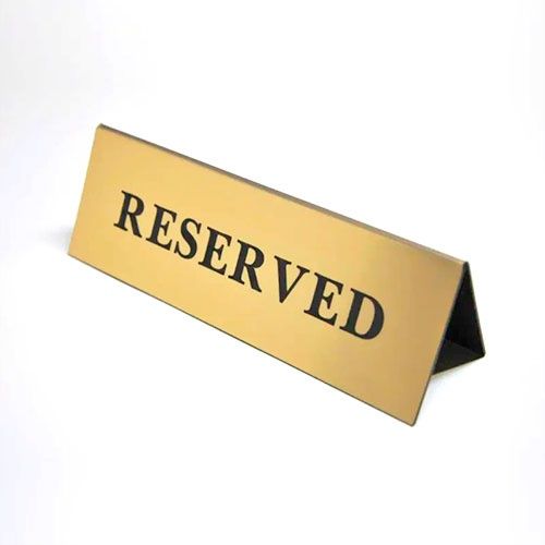 Резерв на стол табличка