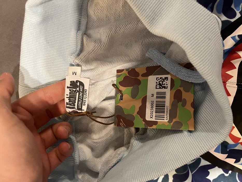 Pantaloni scurti bape blue camo