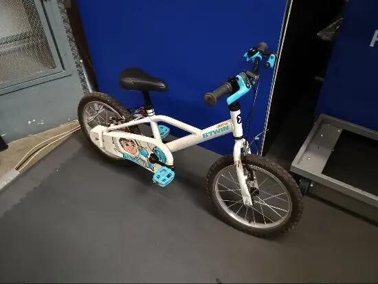 Bicicletă Inuit 100 16" alb copii 105 - 120 - (SecondHand) Decathlon