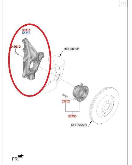 Цапфа Туксон Кулак повротный Hyundai Tucson 4 передний 51715N9000