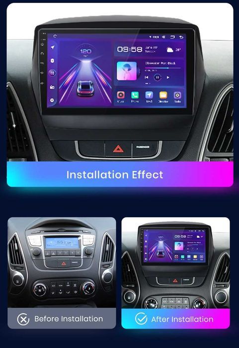 Hyundai IX 35 Tucson 2011-2014 Мултимедия Навигация Android