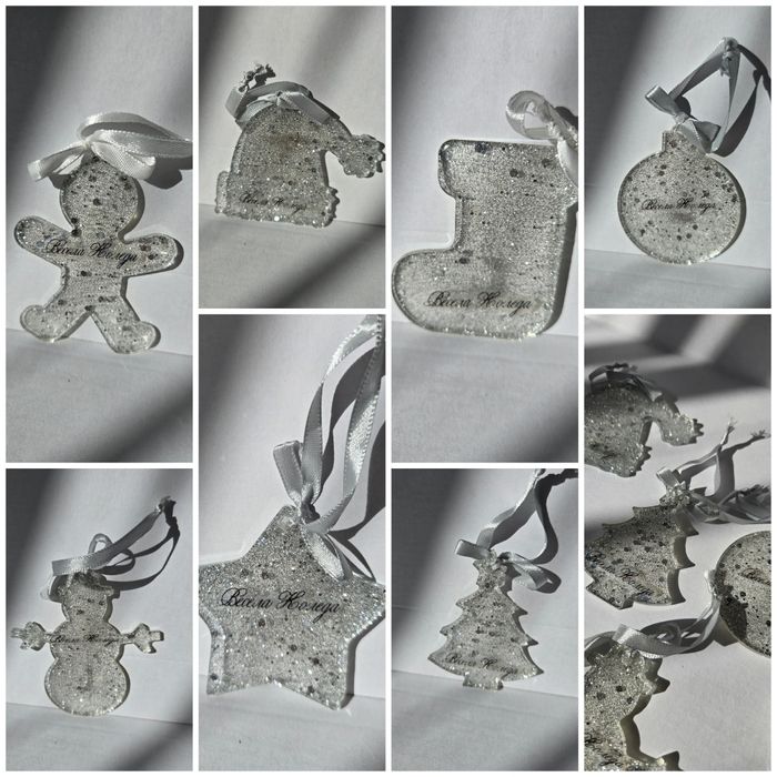 Персонализирани коледни играчки / украса снежинки висулки подарък