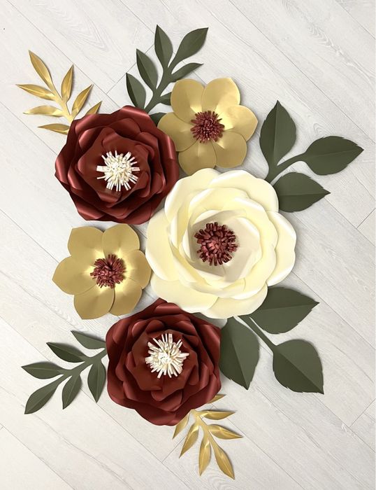 Настенные цветы ручной работы