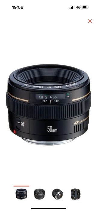 Объектив Canon 50 mm f 1.4