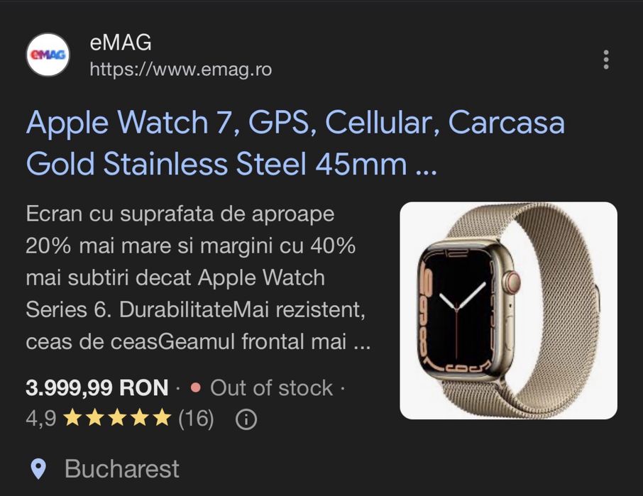 Apple watch seria 7 cellular gps stainless steel milanesse loop