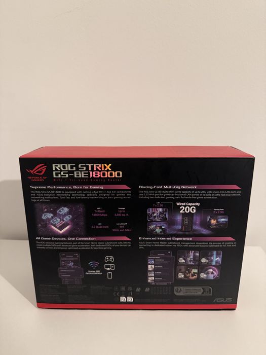 Router ASUS - ROG STRIX GS-BE18000, 18Gbps, negru