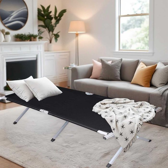 Pat pliabil camping rezistent portabil pentru exterior gradina plaja