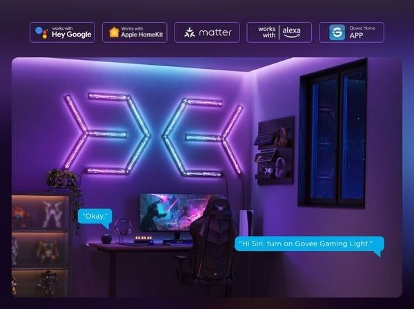 ‼️ Govee H6063 Smart LED Wall Lights RGBIC Sigilat   Gaming  lumini