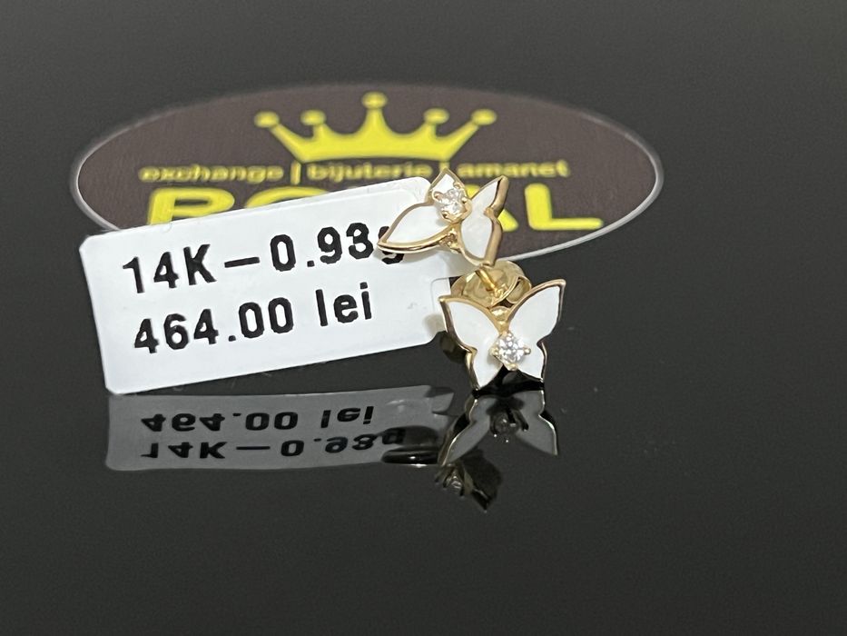 Bijuteria Royal CB : Cercei copil  aur 14k 0,93 grame