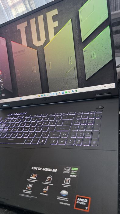 Laptop Asus TUF A18 (RTX 5060, Ryzen 7, ecran 2.5K) + garanție