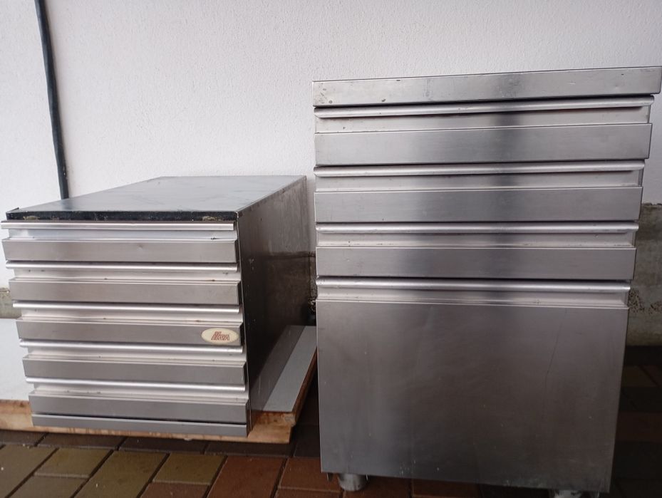 Dulap inox cu sertare pentru casete aluat pizza