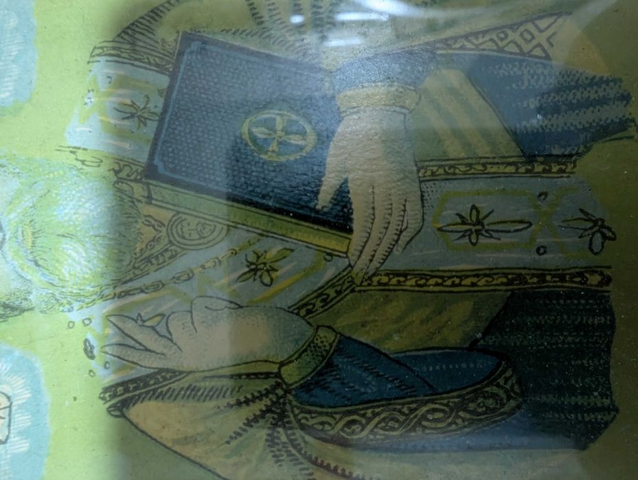 Icoana vintage cromolitografie, 1945