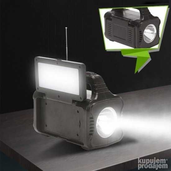 Panou solar 5 acumulatori LiIon 4 bec incarcare telefon lanterna radio