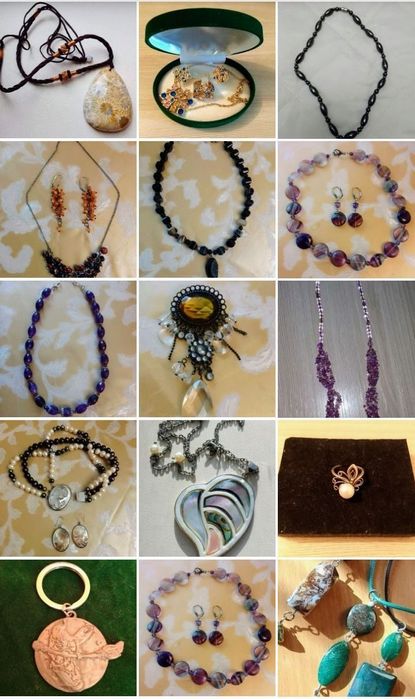 Колье бусы змеевик уральский лазурит